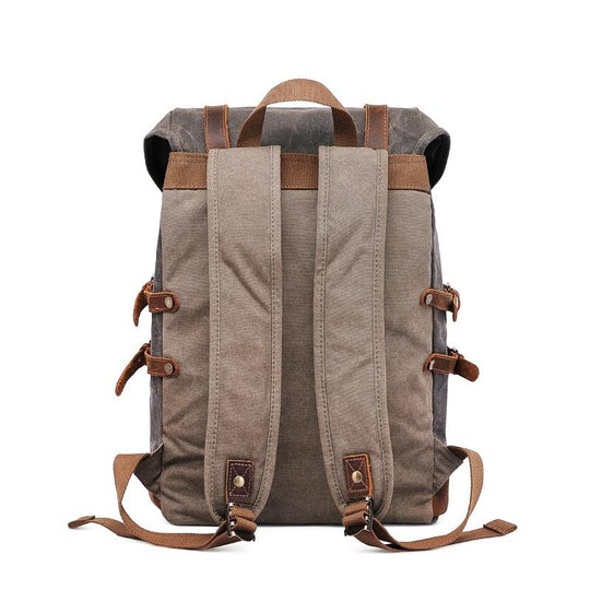 Elandor | Vintage Canvas and Leather Backpack