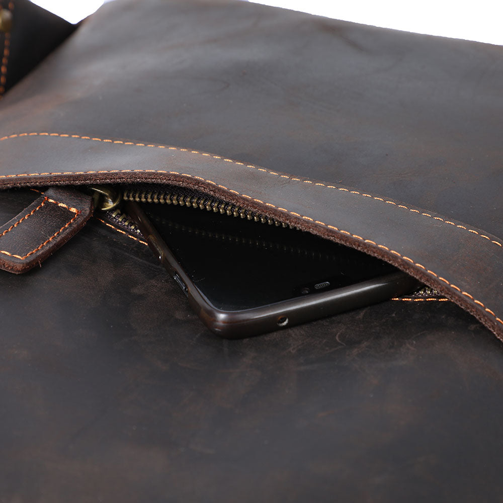 Ellis | Vintage Leather Laptop Backpack