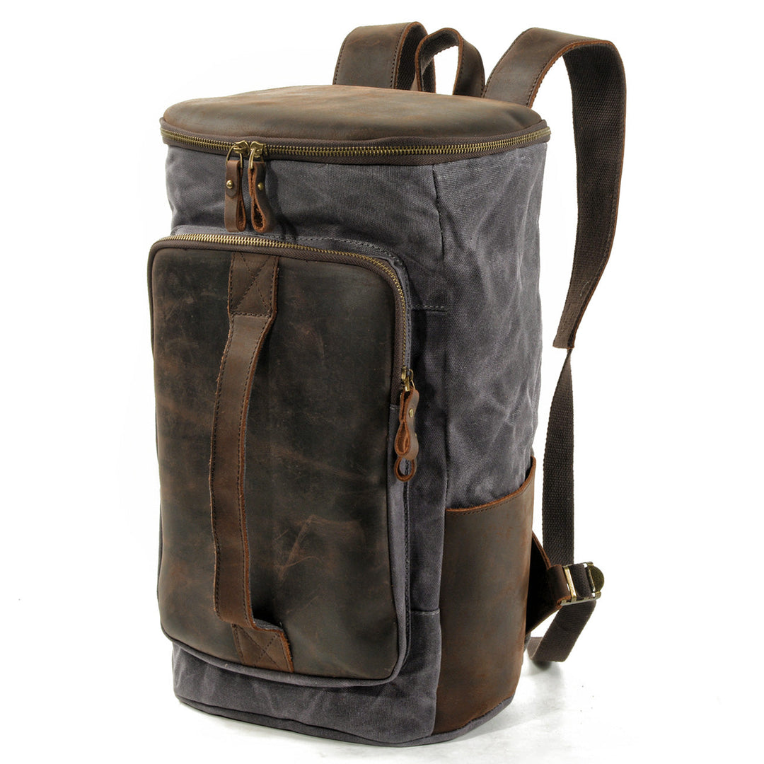 Brannor | Vintage Waxed Canvas and Leather Backpack