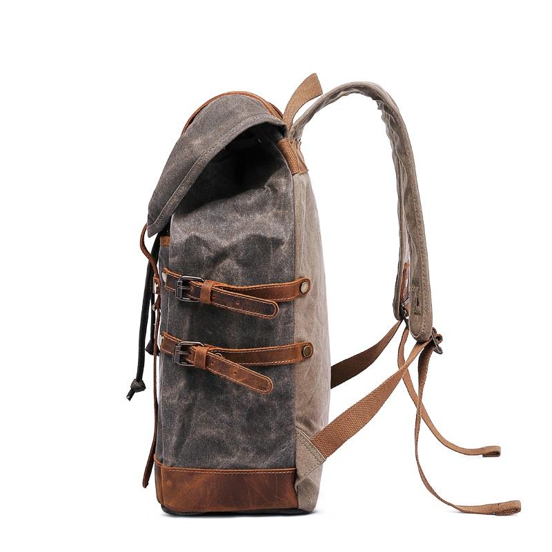 Elandor | Vintage Canvas and Leather Backpack