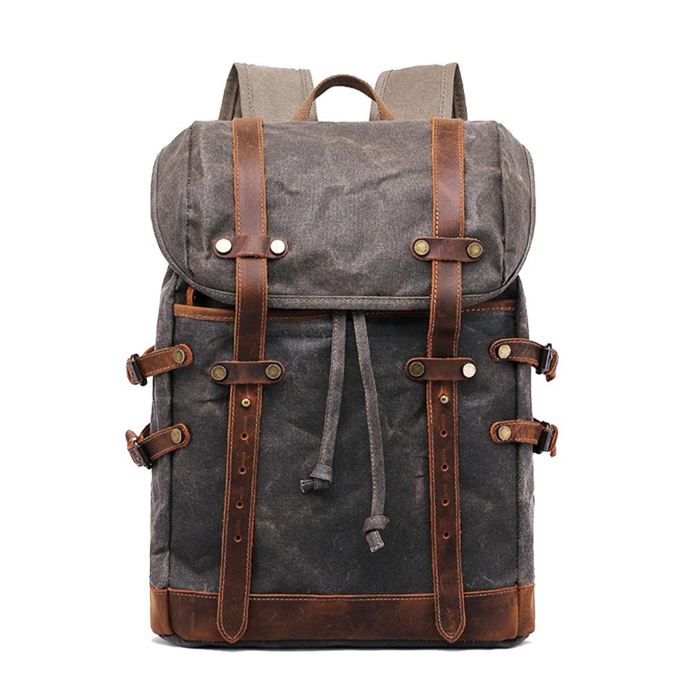 Elandor | Vintage Canvas and Leather Backpack