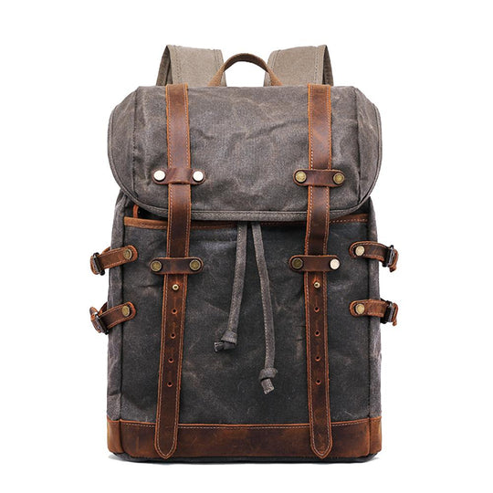 Elandor | Vintage Canvas and Leather Backpack