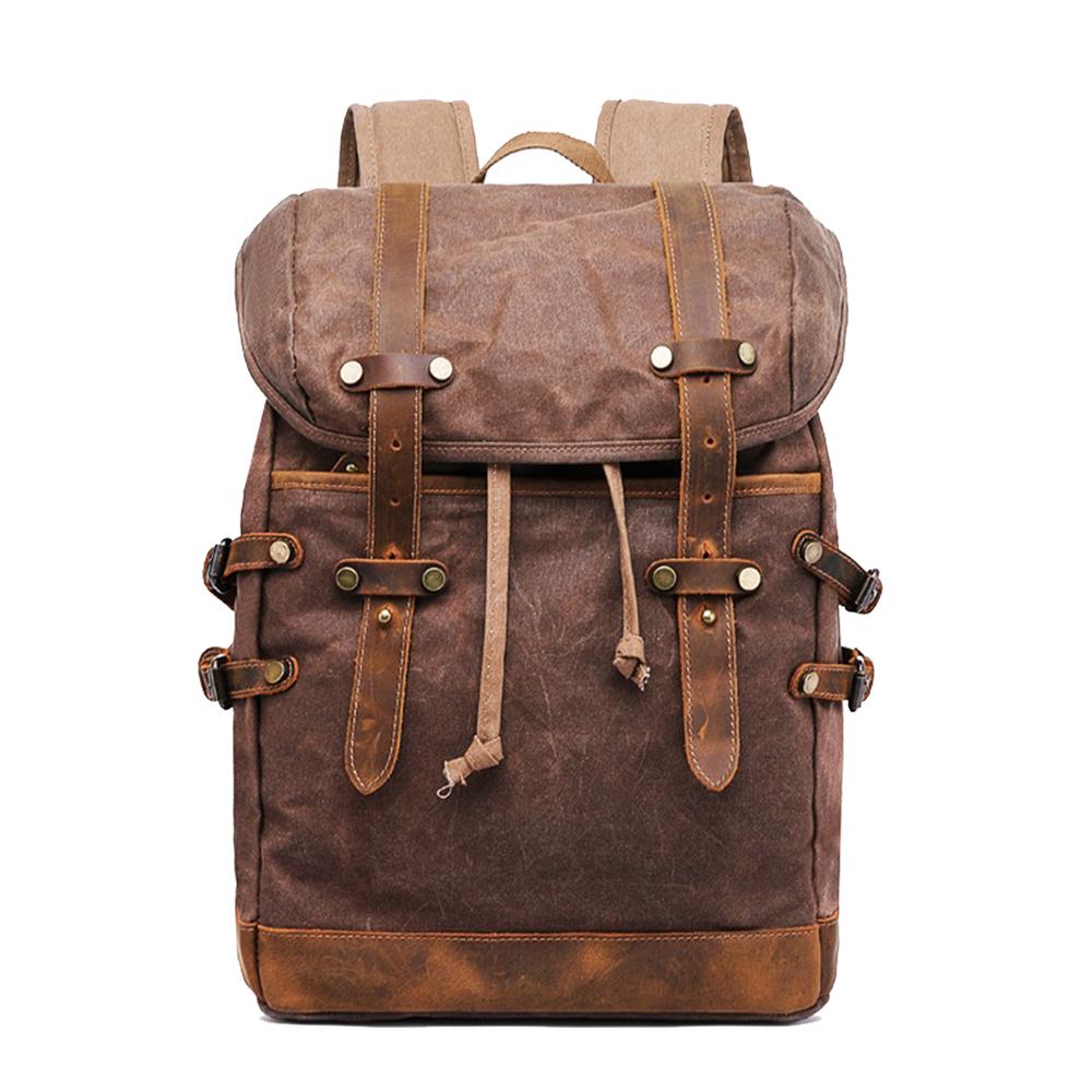 Elandor | Vintage Canvas and Leather Backpack