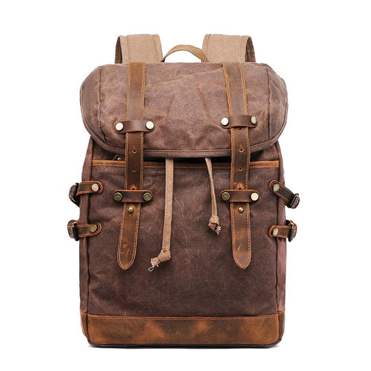 Elandor | Vintage Canvas and Leather Backpack