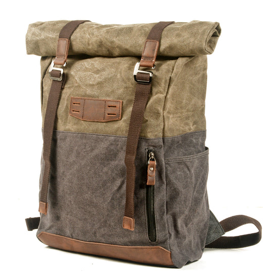 Aelric | Vintage Waxed Canvas and Leather Rolltop