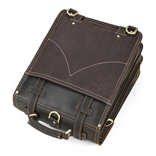 Eris | Vintage Leather Backpack with Removable Straps