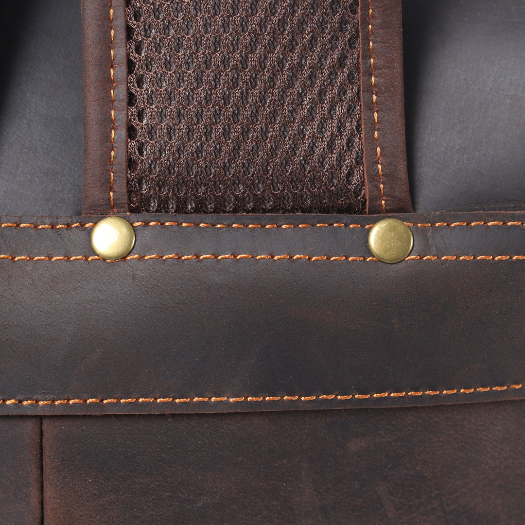 Lior | Vintage Leather Backpack with Drawstring Closure