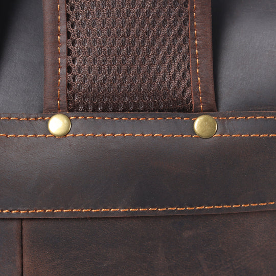 Lior | Vintage Leather Backpack with Drawstring Closure